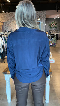 Sparileg stutt blússa