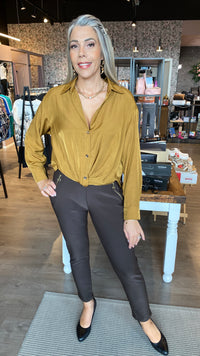 Sparileg stutt blússa