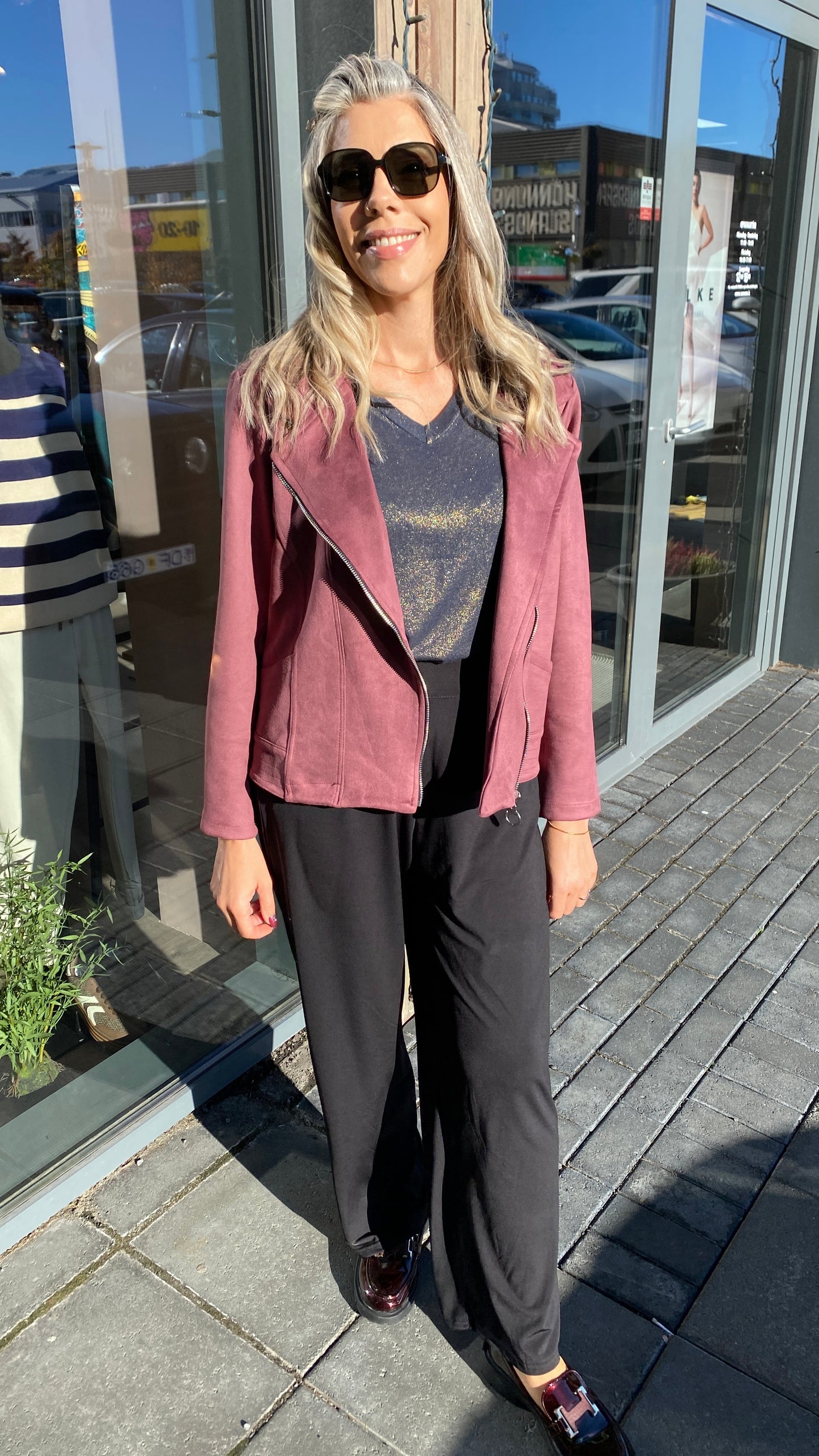 Vegan rúskinn jakki