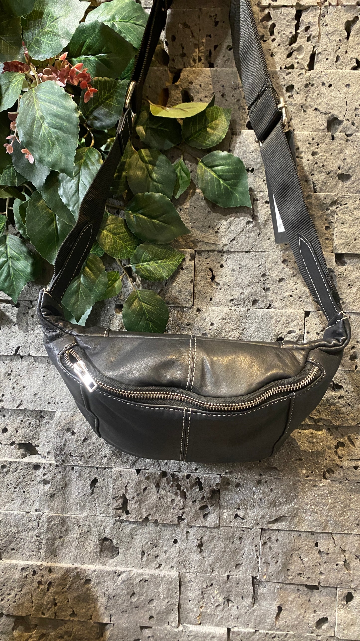 Ekta leður bumbag taska