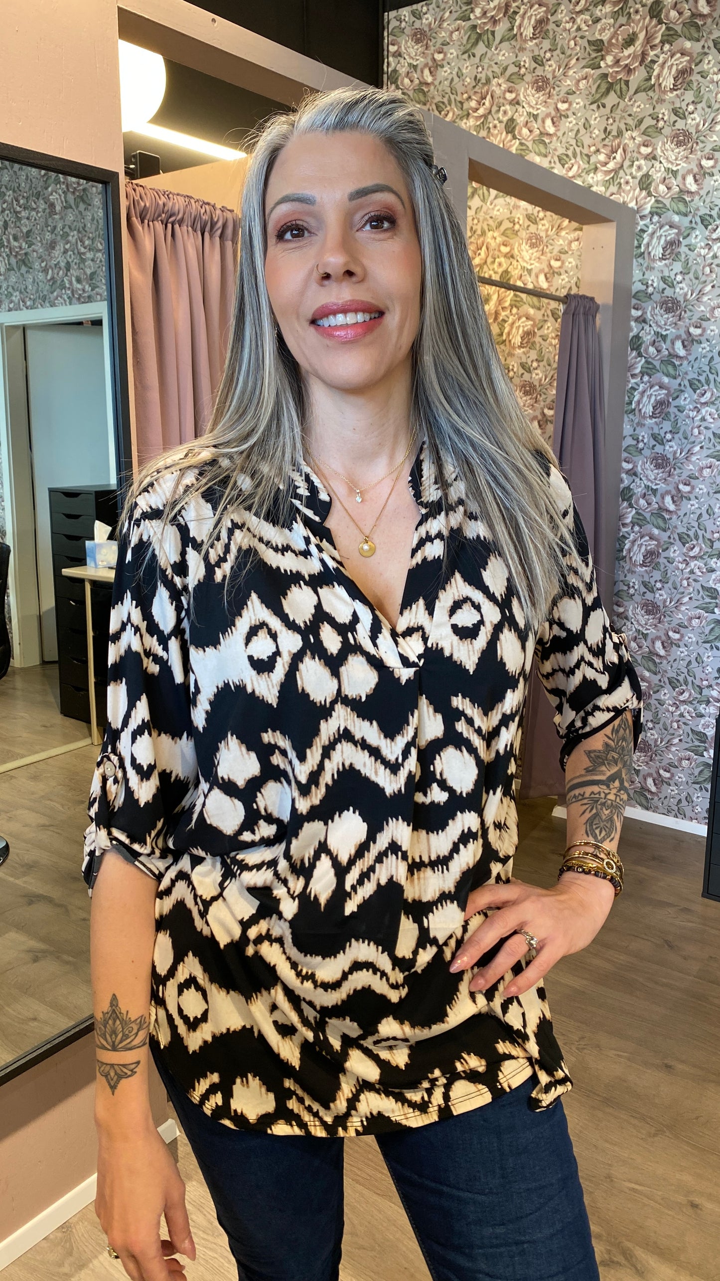 Mæju bolur munstraður