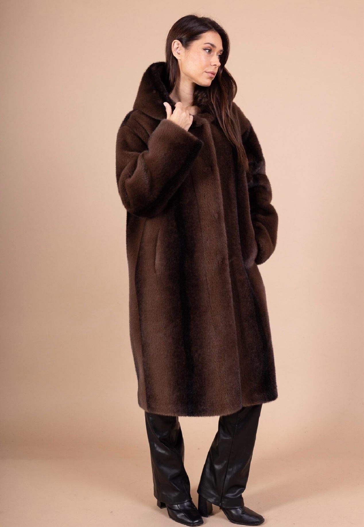 Vegan pels síður með hettu