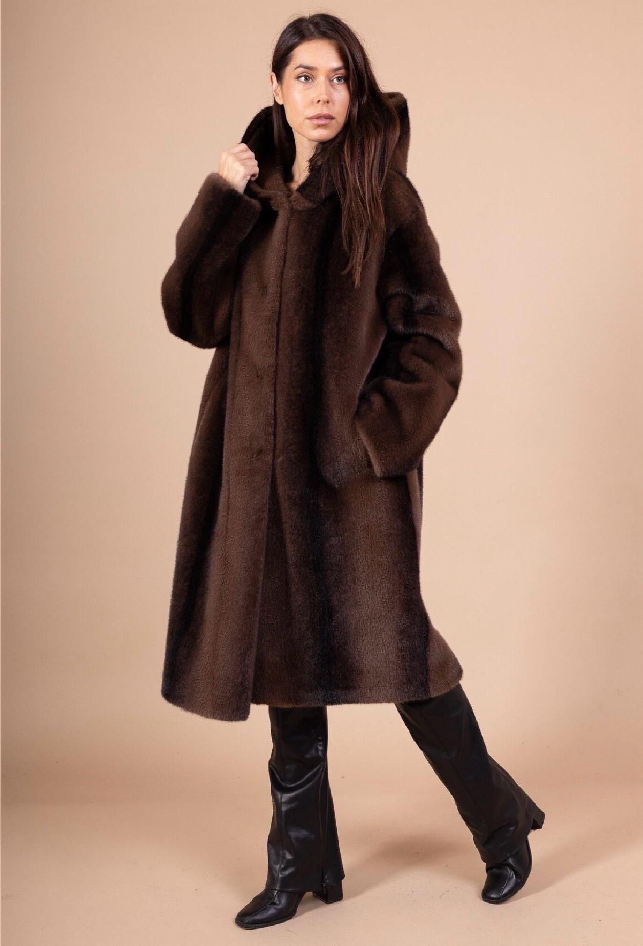 Vegan pels síður með hettu