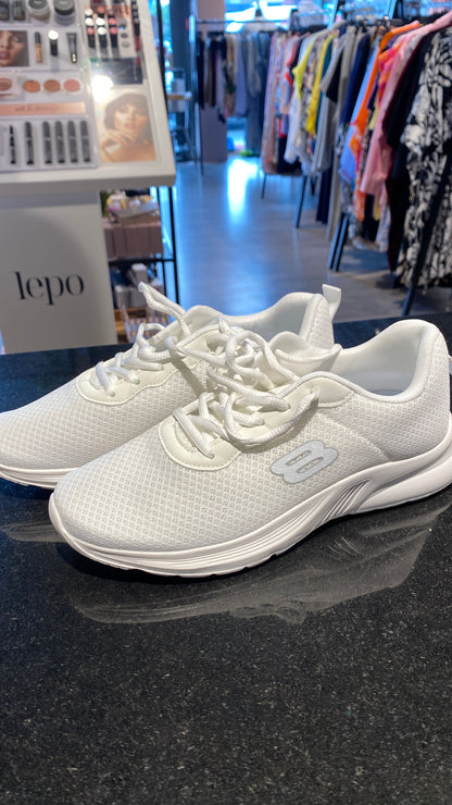 Strigaskór gráir og bleikir