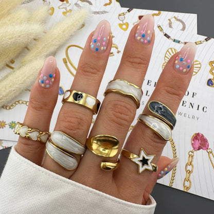 Hringur með tígla munstri - JRJ Skart