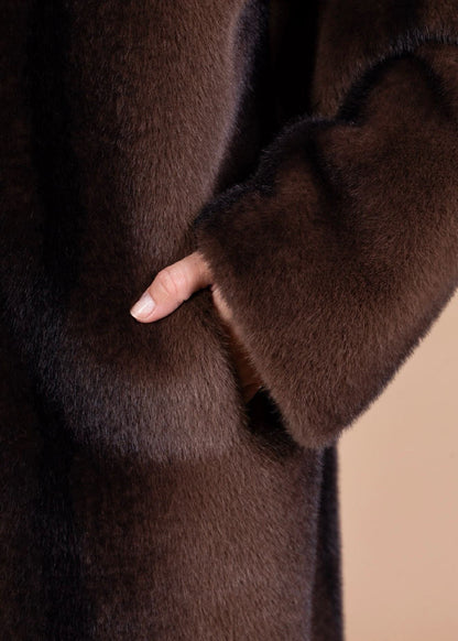 Vegan pels síður með hettu