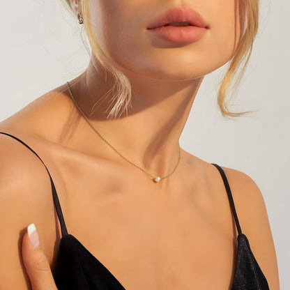 Hálsmen með perlu - JRJ Skart