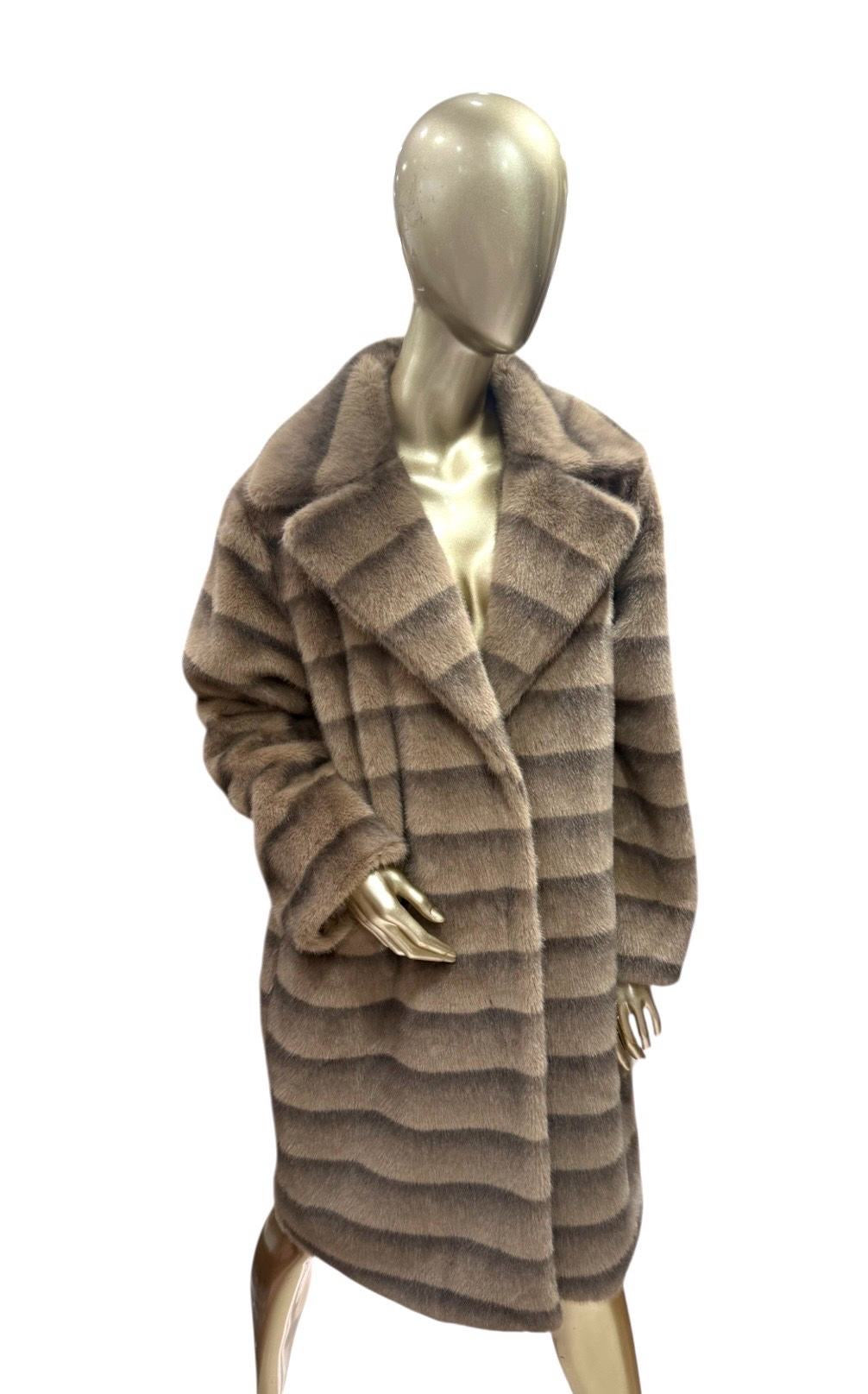 Vegan pels síður ljósbrúnn