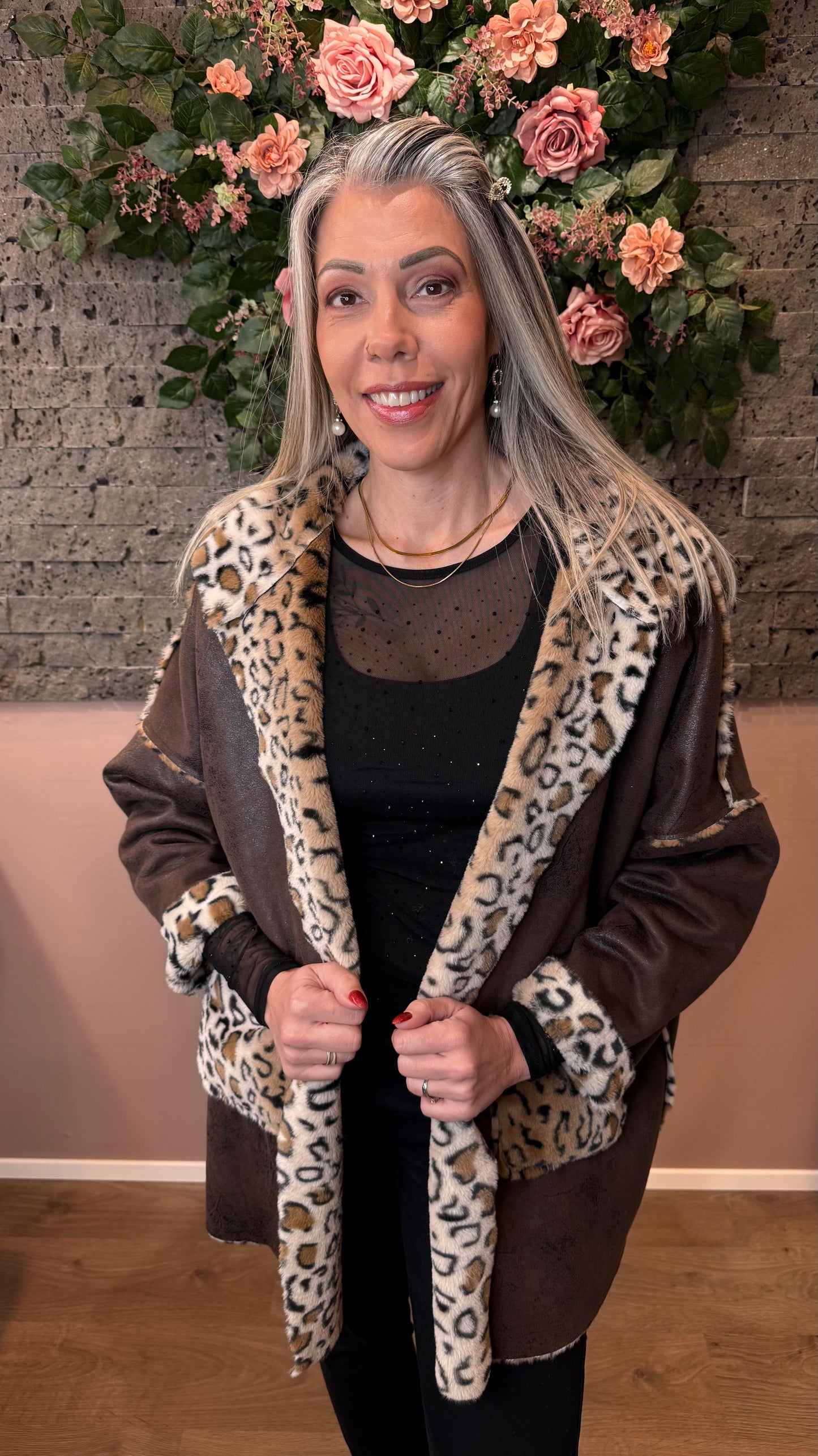 Vegan rúskinn jakki / pels