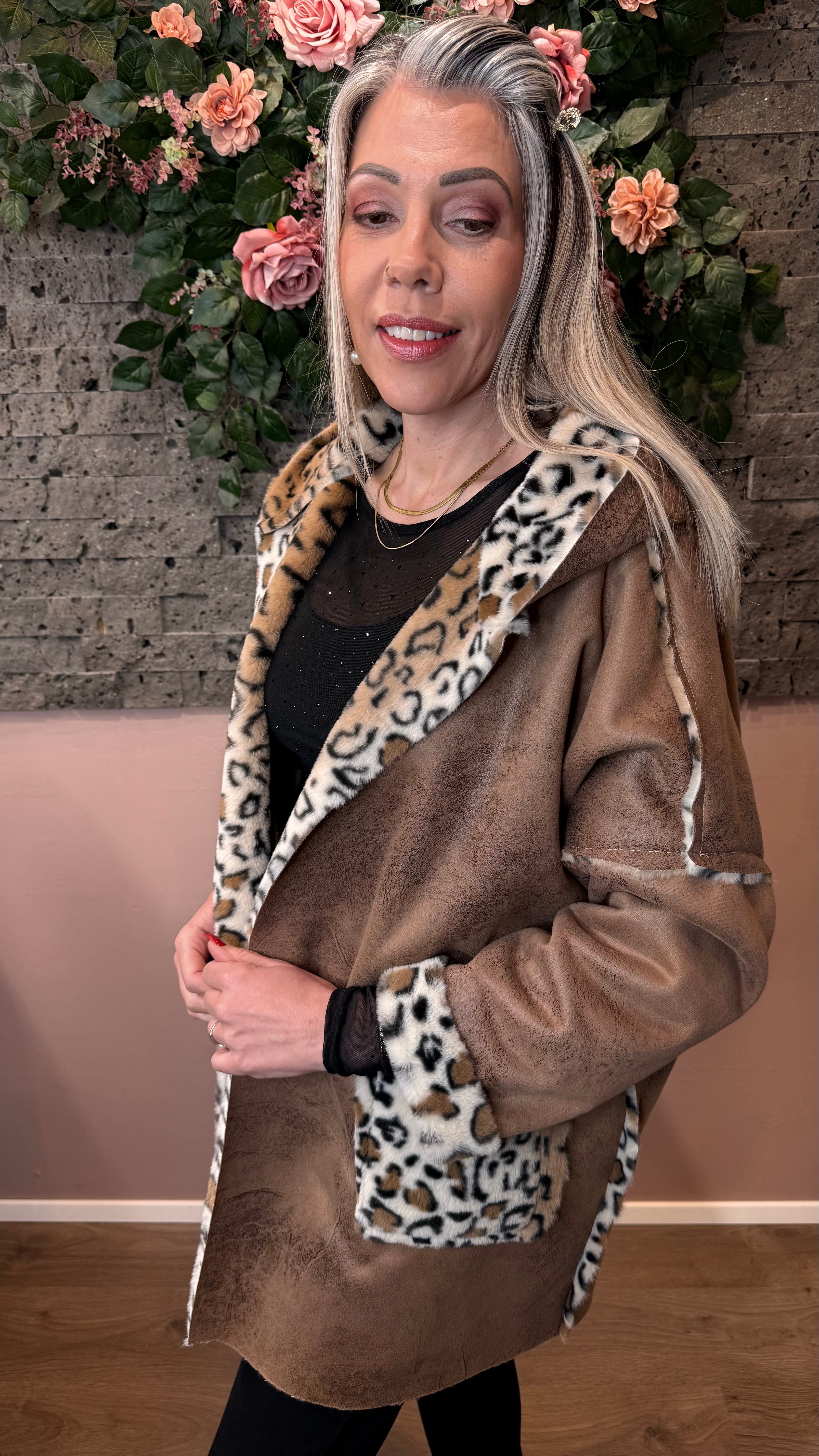 Vegan rúskinn jakki / pels