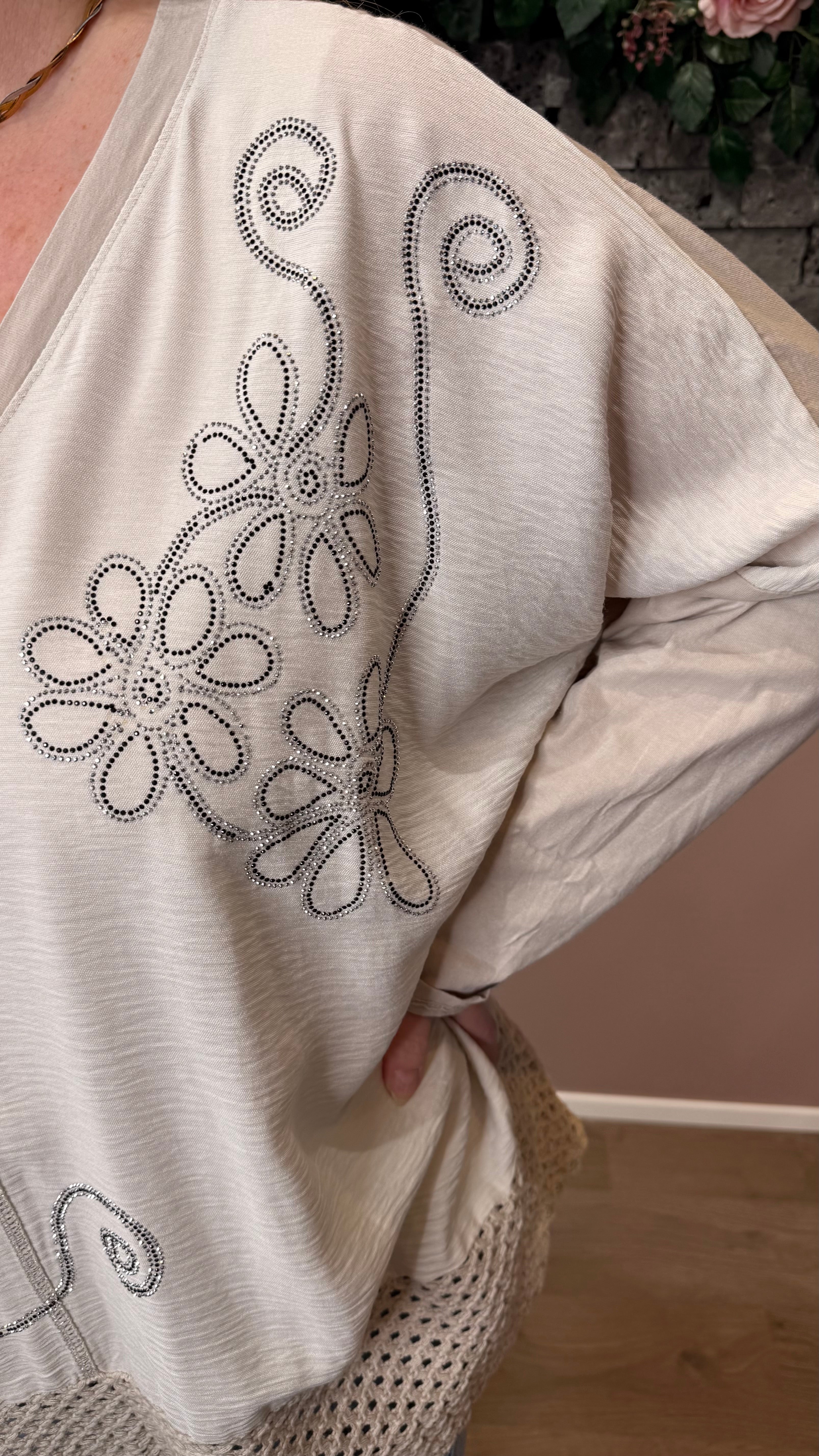 Bómullar túnika með glimmeri