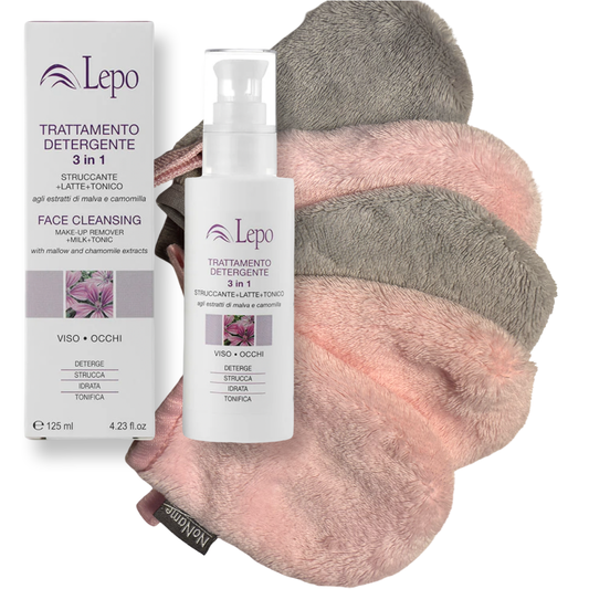 Lepo hreinsikrem og þvottapokar