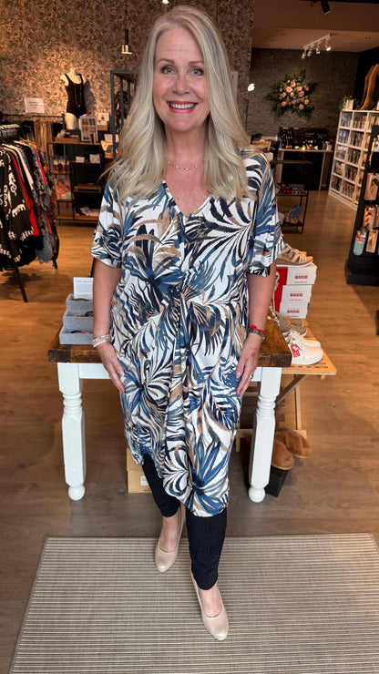 NoName Design - Kjóll í bláu og beige