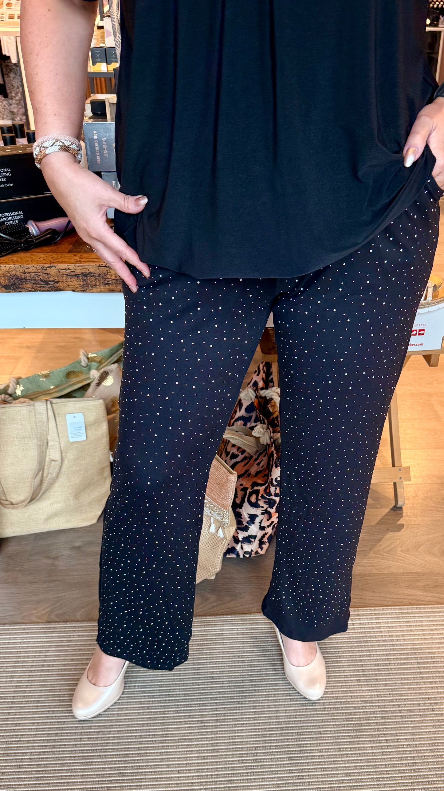 Buxur - Alma með glimmer steinum