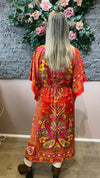 Rauður kaftan kjóll