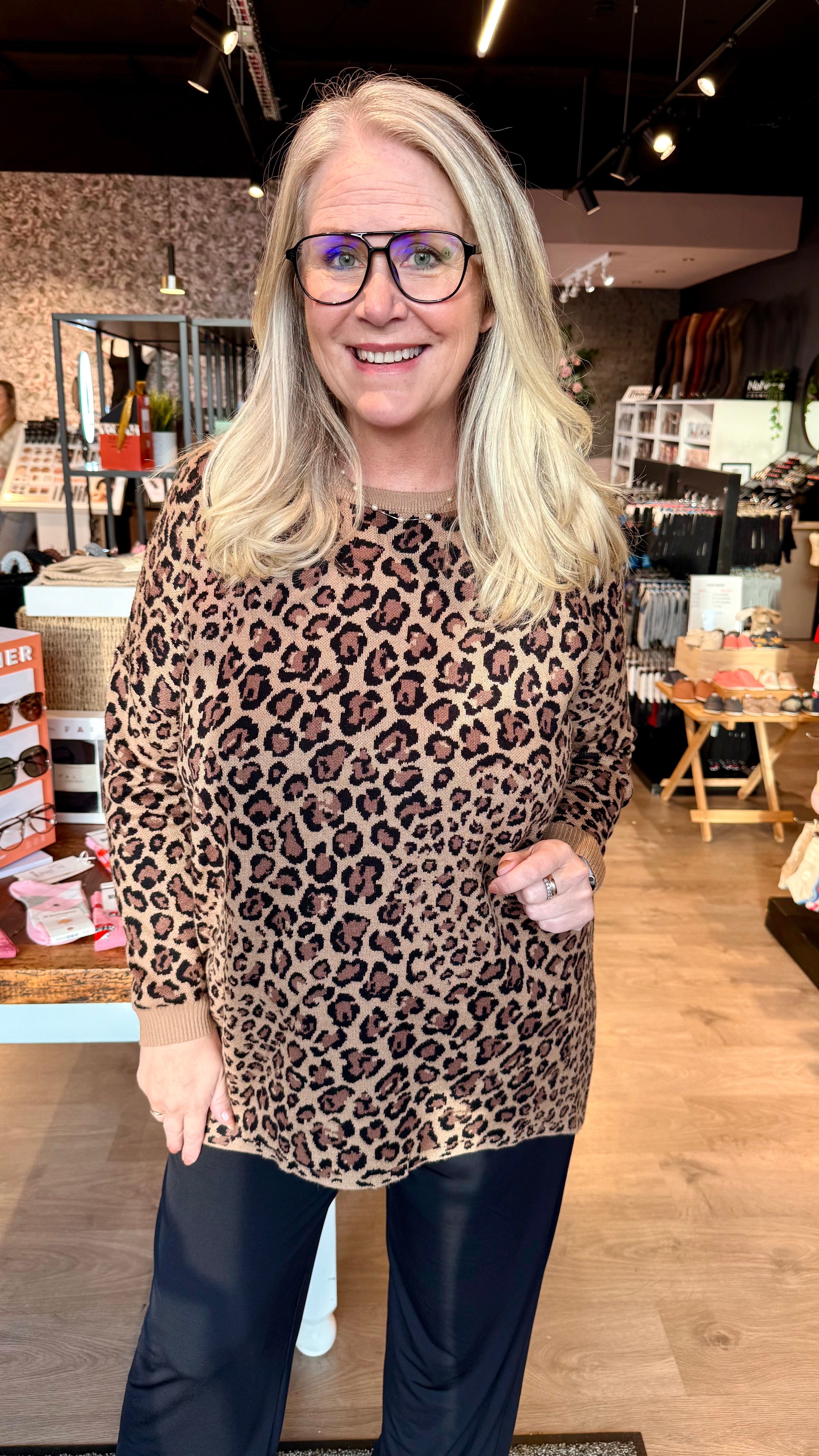 Peysa með dýramunstri