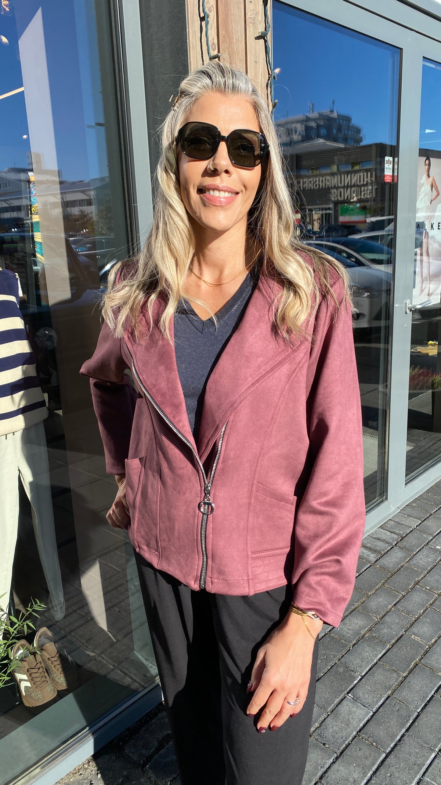 Vegan rúskinn jakki