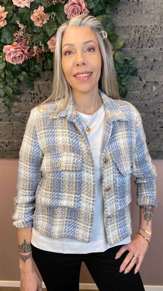 Köflóttur stuttur jakki - Forza