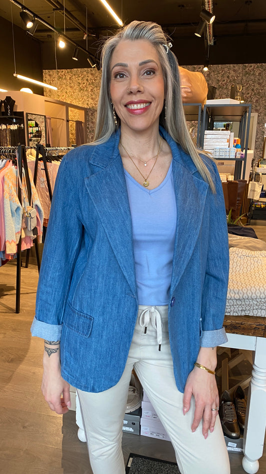 Létttur jakki úr gallaefni