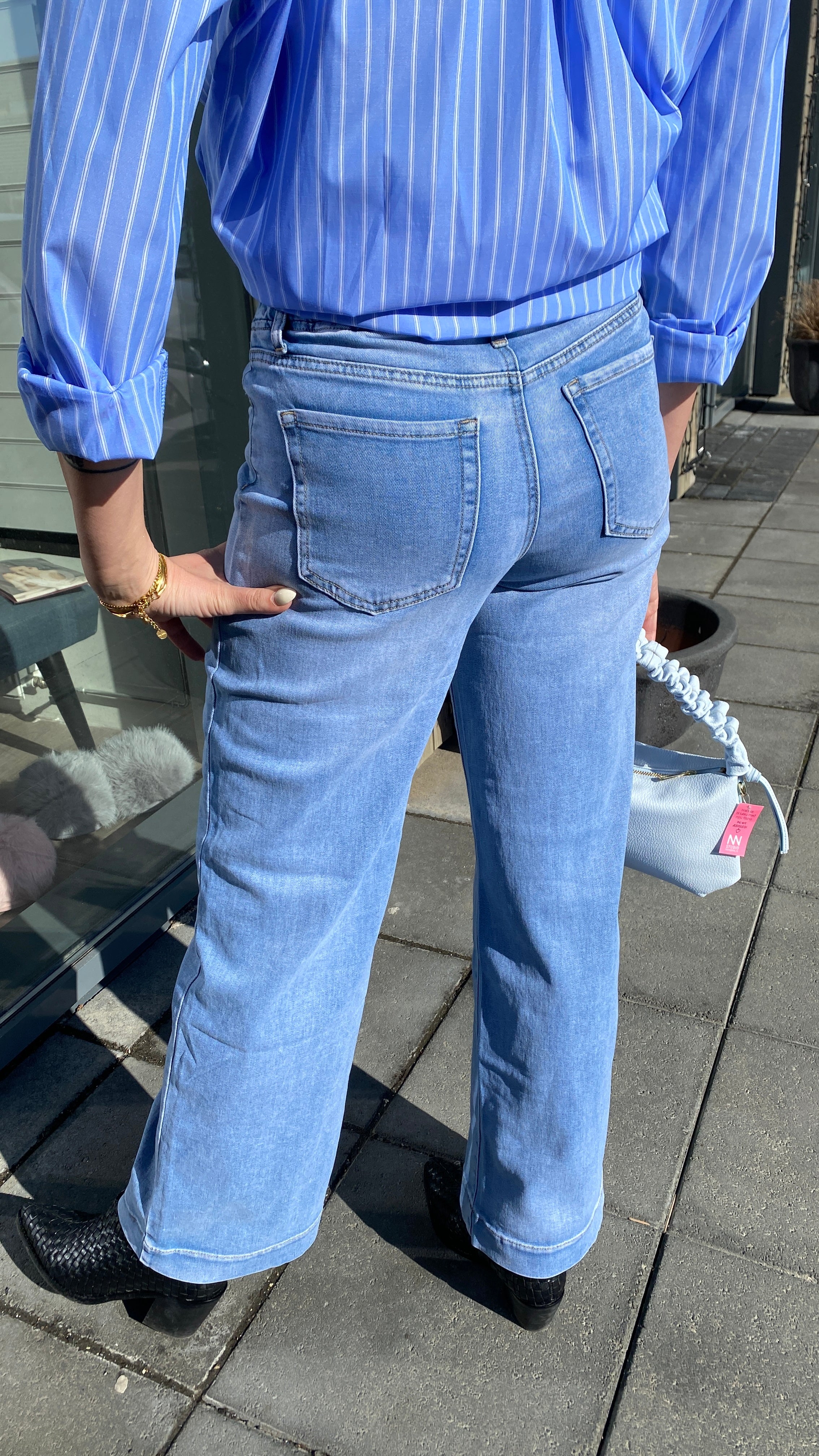 Heycia ljósar gallabuxur