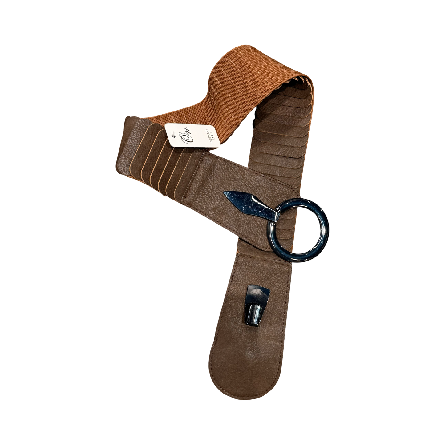 Teygju belti - pleður