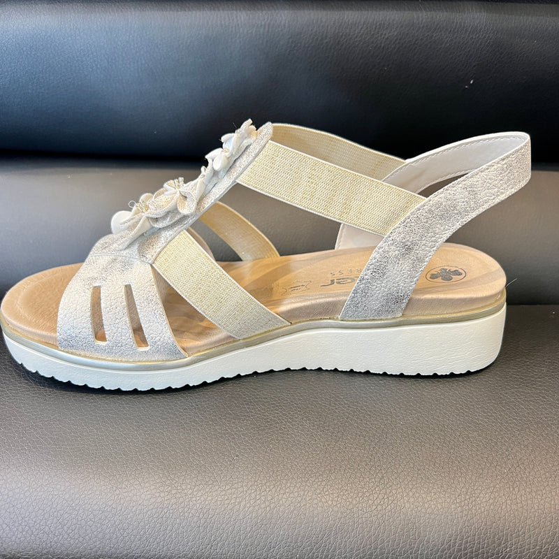 Sandalar beige - gylltir frá Rieker