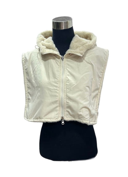 Loð kragi með hettu